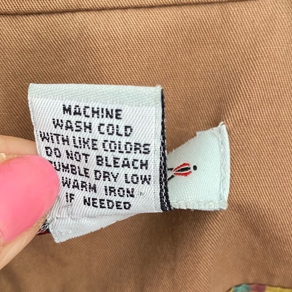 Anthropologie Tan Cotton Lined Ruffle Trench Coat - Picture 7 of 12